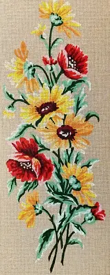 Needlepoint tapestry painted canvas 18.627 - Flowers. (12"x24") GobelinL