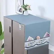 Nvzi-c 1 piece double door refrigerator dust cover single door cover cloth washing machine microwave oven oil proof waterproof dust cover 170 * 60cm (blue)