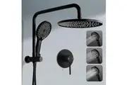 ACA 10 inch Rain Shower Head Set Handheld heads Round Shower Rails Shower mixer tap WELS High Pressure Black
