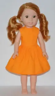 Sherbert Color Doll Dress Fits American Girl Wellie Wisher Doll Clothes