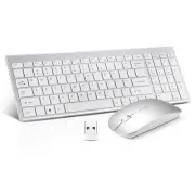 Wireless Keyboard and Mouse Combo, Compact Quiet Wireless Keyboard and Mouse ...