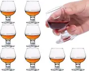 Cute Shot Glasses Small Brandy Snifters Set of 8 Cognac glasses Port Glass Clear