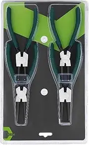 Mivpzisk Lock Ring Pliers - 7 Inch External Circlip Pliers Kit,Retaining Removal Tool Steel Clamps Accessories with Straight Bent Jaw for Home, Motorcycles & Mechanic