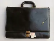 Douglas Italian Made Leather Briefcase Lock With Key.