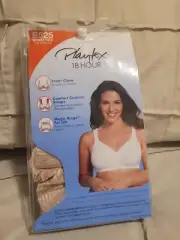 NWT Playtex Plus 44D 18 Hour Posture Boost Front Close Bra Nude