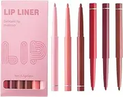 Matte Lip Liner | 6X Waterproof Lip Liners | Long-Lasting Smudge-Proof Lip Liner, Matte Lipstick, Lip Lining Kit, Precise Lining