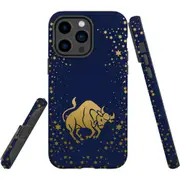 For iPhone 14 Pro Max Case Tough Protective Cover, Taurus Drawing