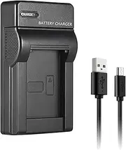 Oxtxuzdm W126 USB Digital Battery Charging Base Suitable for Camera Battery Super Thin Charging Dock Station Black