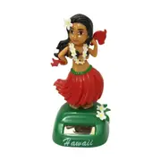 2Pcs Solar Powered Dancing Hula Girl Swinging Bobble Toy Gift for Car Decoration