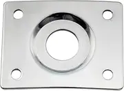 Musiclily Pro 10mm Steel Curved Recessed Rectangle Jack Plate for Electric Guitar Bass, Chrome