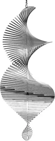 Wind Spinner, 3d Stainless Steel Metal Hanging Spinner Spiral Wind Chime Rotating Wind Sculptures Tree Pendant Sun Catcher For Indoor Outdoor Patio La