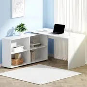 White Corner Computer Desk