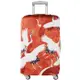 LOQI 行李箱外套【紅白鶴】行李箱保護套防塵保護套、防刮、高彈力