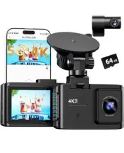 WANLIPO Dash Cam Front and Rear: 4K Dual Channel Dash Cam - 5GHz WiFi,...