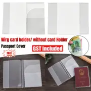 UP5x Passport Cover Transparent Protector Travel Clear Holder Organizer Wallet