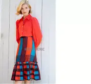 Anthropologie Eva Franco Flounced Midi Skirt new size 4 NWT