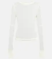 [Jean Paul Gaultier] Jean Paul Gaultier Sequined net top AU 6 white