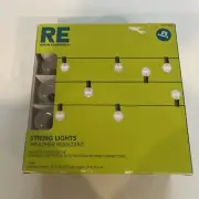 Room Essentials Clear Globe String Lights 25 Bulbs New In Box