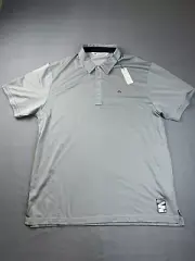 Travis Mathew Mens 2XL The Mulligan Icon Golf Polo Shirt Pima NWT Gray