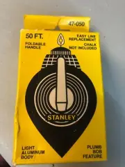 VINTAGE Stanley 50 Ft 47-050 Chalk Line Plumb Bob Feature - No Chalk Incl #GF