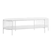 Design Square Connell Modern Wooden Entertainment Unit TV Stand Open Shelf - White
