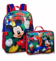 Mickey Mouse 16" Backpack W/Detachable Lunch Box