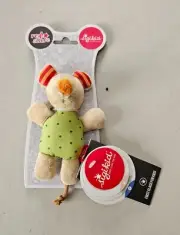 Sigikid Maus Rassel Mouse Rattle Red Stars 6'' NEW Germany