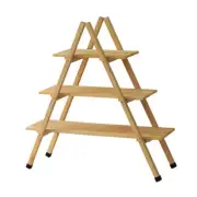 VegTrug A Frame Timber Plant Stand Book Shelf 3 Tier Natural TK54663