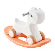 3 in 1 Rocking Horse for Toddlers 1-3 Years, Baby Rocking Horse with Detachable Balance Board and 4 Smooth Wheels, Support up to 80 lbs HDPE Material Kids Ride on Toy, 40° Swinging,
