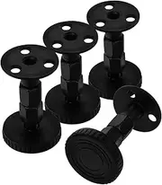 TOKIDNY 4pcs Adjustable Bed Frame Noise Bumper Stoppers Anti-Shake Tool for Bedside Headboards Construction Easy Installation Black Finish for Wall