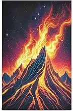 RPLIFE Fiery Mountain Dishtowels and Dish Cloths, 28x18 Decorative Baking Towel, Set of 6