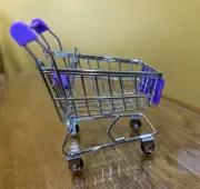 1 Pc - Mini Supermarket Shopping Cart - Purple - NEW