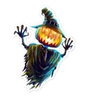 Scarecrow Halloween Pumpkin Vinyl Decal Sticker Spooky