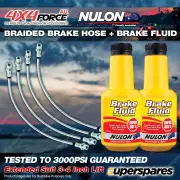 4 Front+Rear Braided Brake Hoses XBF Fluid for Mazda BT50 UR 3"-4" Lift