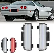 GTINTHEBOX 2PCS Clear Lens Tailgate Reverse Backup Lights Lamps for 1984-1990 Corvette C4