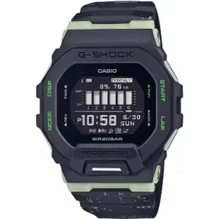 【CASIO 卡西歐】G-SHOCK 夜光迷彩 城市夜景系列藍芽手錶(GBD-200LM-1)