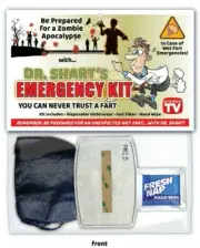 Zombie WET FART SHART EMERGENCY KIT Apocalypse Survival Funny Gag Birthday Gift