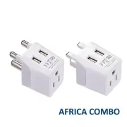 Ceptics South Africa Travel Plug Set - 2 USB Socket - Type M and G, (CTU-10L-7)