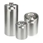 Stainless Steel Home Brewing Mini Keg Growler Beer Brewing Making Silver