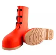 Tingley 82330 HazProof Steel Toe Boots, Orange/Cream, Sure Grip Outsole, Size 10