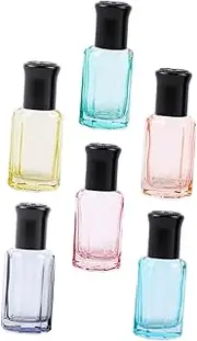 FOYTOKI Roller Ball Perfume Travel Refillable Bottles 6ml Glass Empty Bottles for Essential Oils Cosmetic Subpackaging Random Color