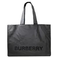 在飛比找momo購物網優惠-【BURBERRY 巴寶莉】簡約經典LOGO輕量尼龍肩背大托