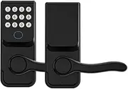 Biometric Fingerprint Lock Fingerprint Digital Electronic Smart Lock Password Keyless Entry Door Locks for Home Office Slimline Design(Black) Aqiong