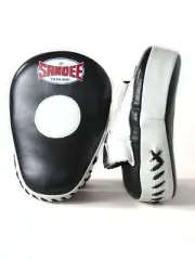 Sandee Sport Leather Curved Focus Pads Boxing Mitts Kick Muay Thai MMA Sparring