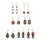 Retro Ethnic Style Earrings Fashion Jewelry for Women Bohemian Accessories