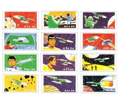 Star Trek 1971 Original Series Vintage Primrose Stamp Card Set of 12