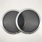 2- 10" Speaker Cover For Car Audio DJ PA Speaker Silver Gray ABS Frame Metal Mes
