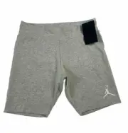 Nike Air Jordan Essentials Biker Shorts Gray Youth Girls Size XL (13-15 YRS) NEW