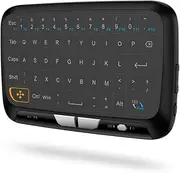 H18 2.4GHz Wireless Keyboard Full Touchpad Remote Control Keyboard Mouse Mode with Large Touch Pad Vibration Feedback for Smart TV Android TV Box PC Laptop VCXN