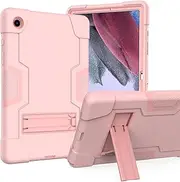Galaxy Tab A8 10.5 Case 2021, Acphtab Heavy Duty Rugged Full-Body Hybrid Shockproof Drop Protection Cover with Kickstand for Samsung Galaxy Tab A8 10.5 2021,SM-X200/X205/X207 (Rose Gold)